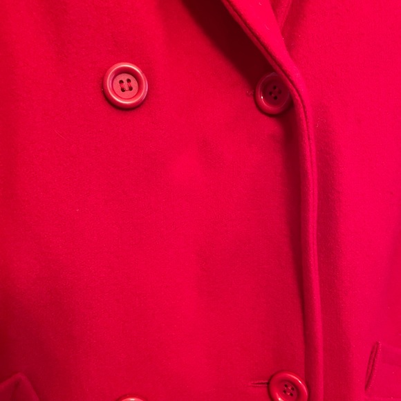 Orvis Women’s Red Wool Coat size M - Picture 3 of 8